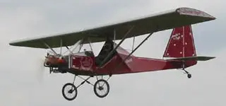 red plane flying